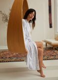 Female's Dressing Gown - Blue Aster in , in size , made of soft cotton for 