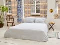 Enjoy the Khasto sleeping experience with the Bedding Set - Blue Twig. Handmade from thin layers of soft & airy 100% cotton GOTS certified.