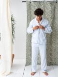 Male's Pyjama - Blue Stripes in , in size , made of soft cotton for 