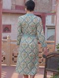 Robes for women by Khasto a product of craftsmanship and sustainability. The womens robes are hand block printed and quilted has an inner lining of our celebrated soft voile for an optimal wearing comfort.