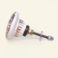 Drawer and Door Knobs - Gold Blue Ceramic