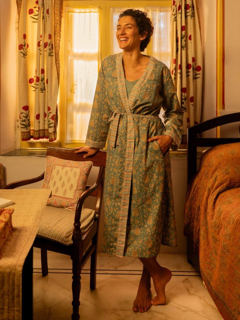 Dressing Gown - Block Print Collection