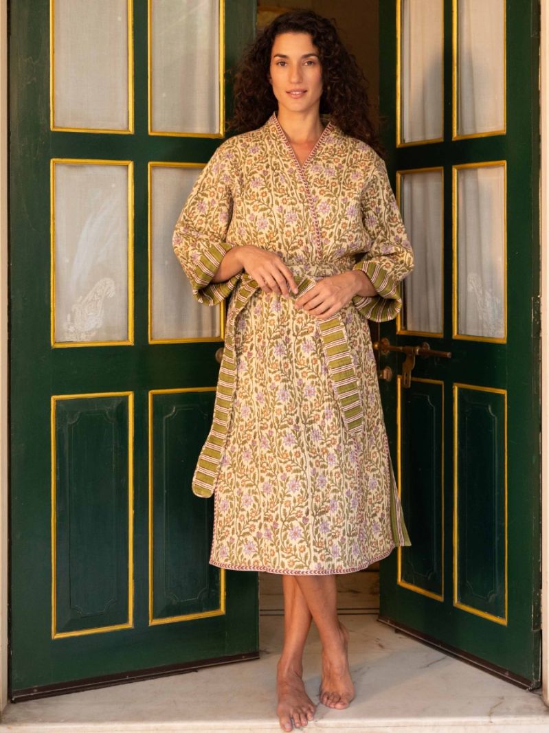 Manteau long matelassé - Collection d'Impression en Bloc