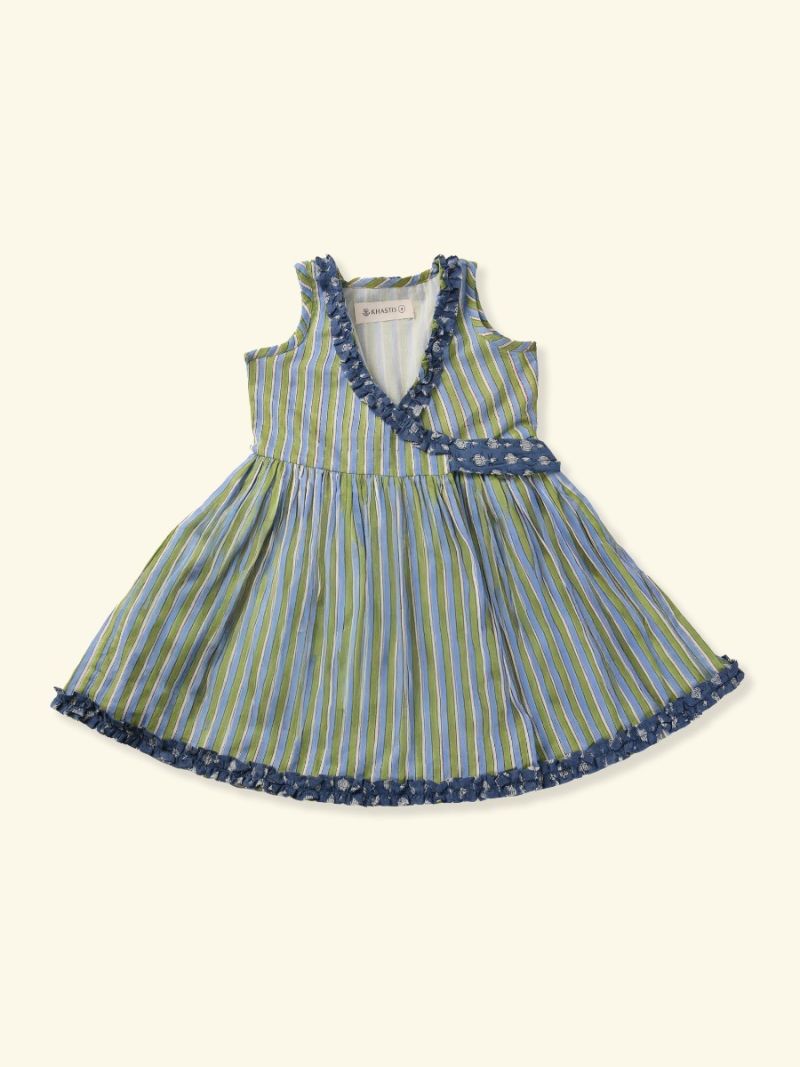 Frilled Dress - Block Print Collection