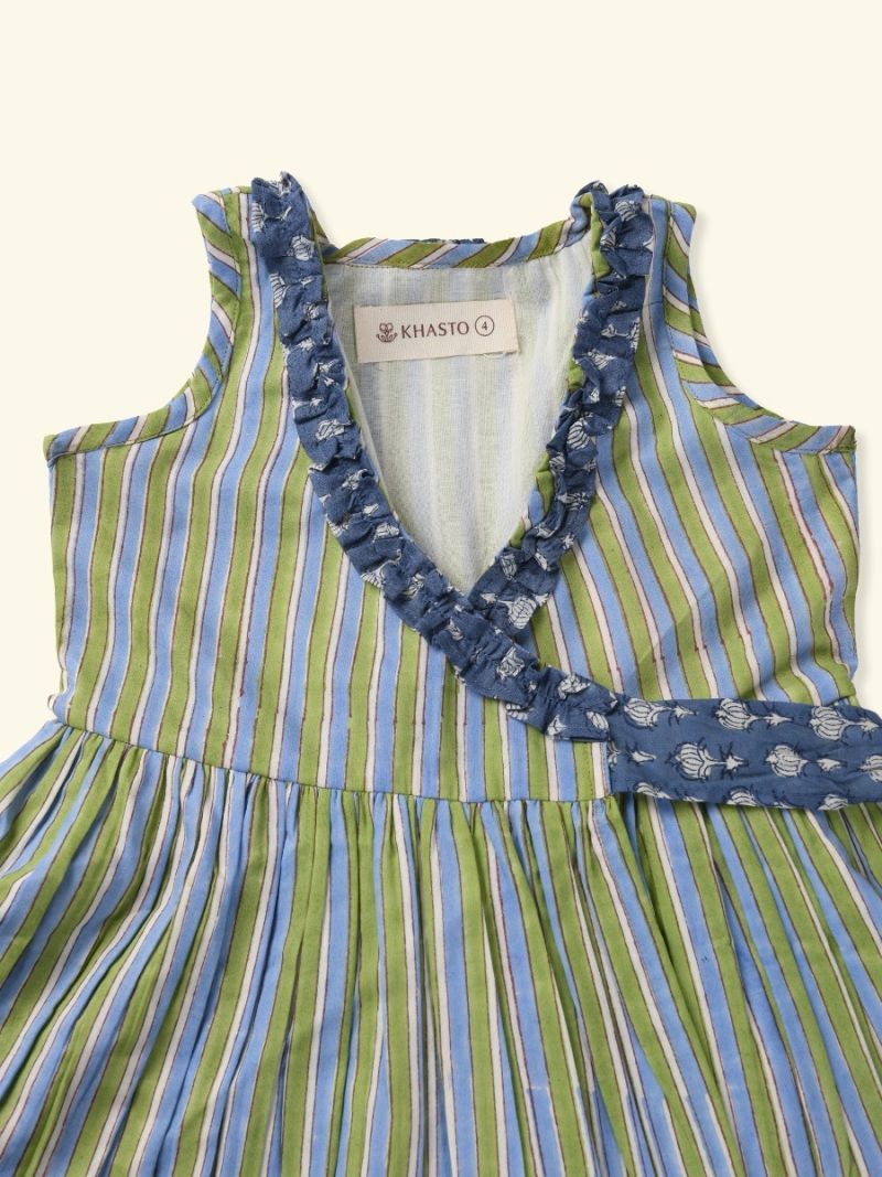 Frilled Dress - Block Print Collection