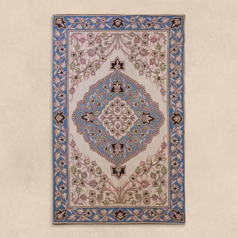 Kashmir Silk Embroidered Rugs
