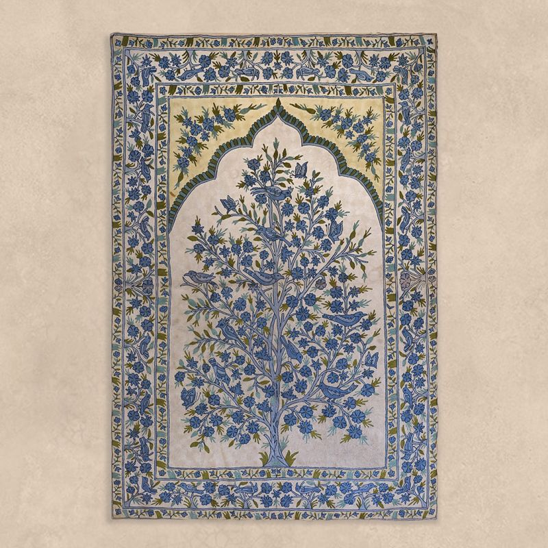 Kashmir Silk Embroidered Rugs