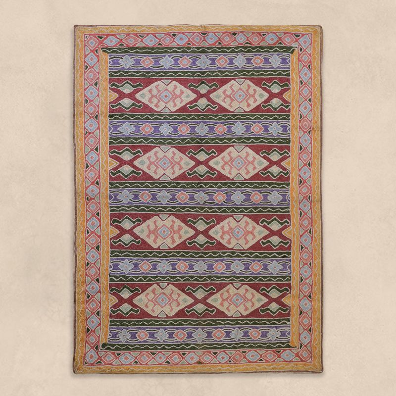 Kashmir Silk Embroidered Rugs