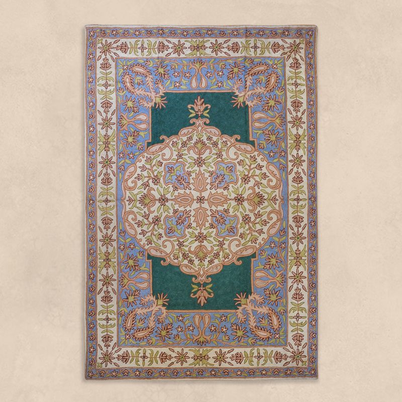 Kashmir Silk Embroidered Rugs