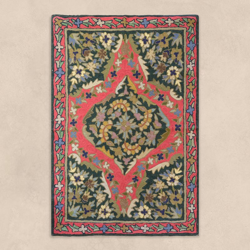 Kashmir Silk Embroidered Rugs