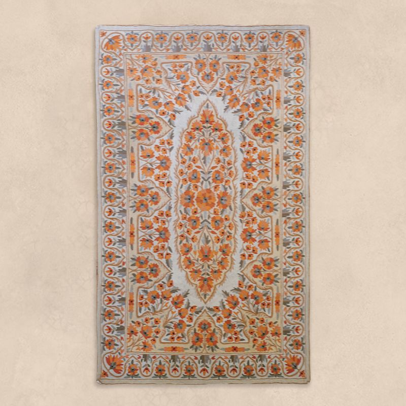 Kashmir Silk Embroidered Rugs