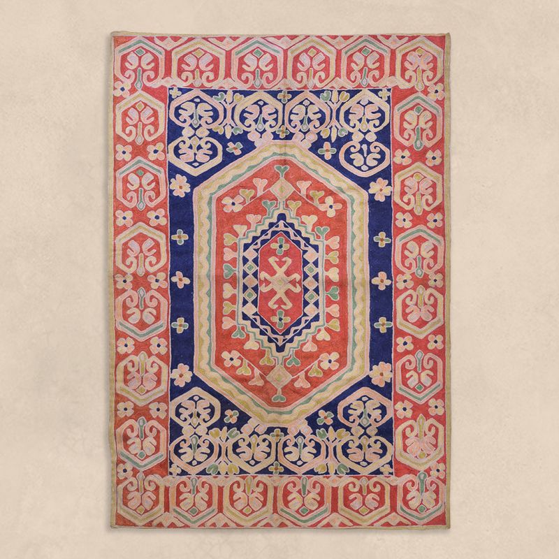 Kashmir Silk Embroidered Rugs