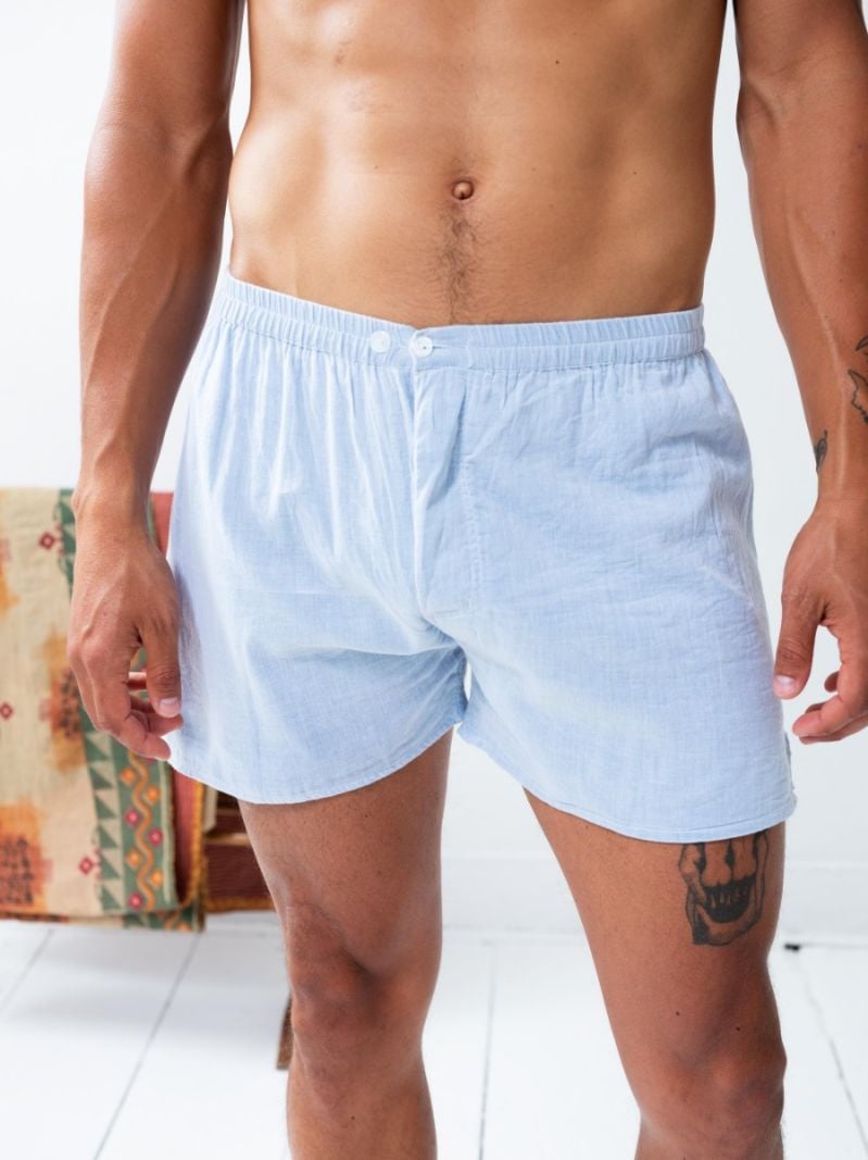 Boxershorts - Blau - Die Cotton-Cashmere-Kollektion