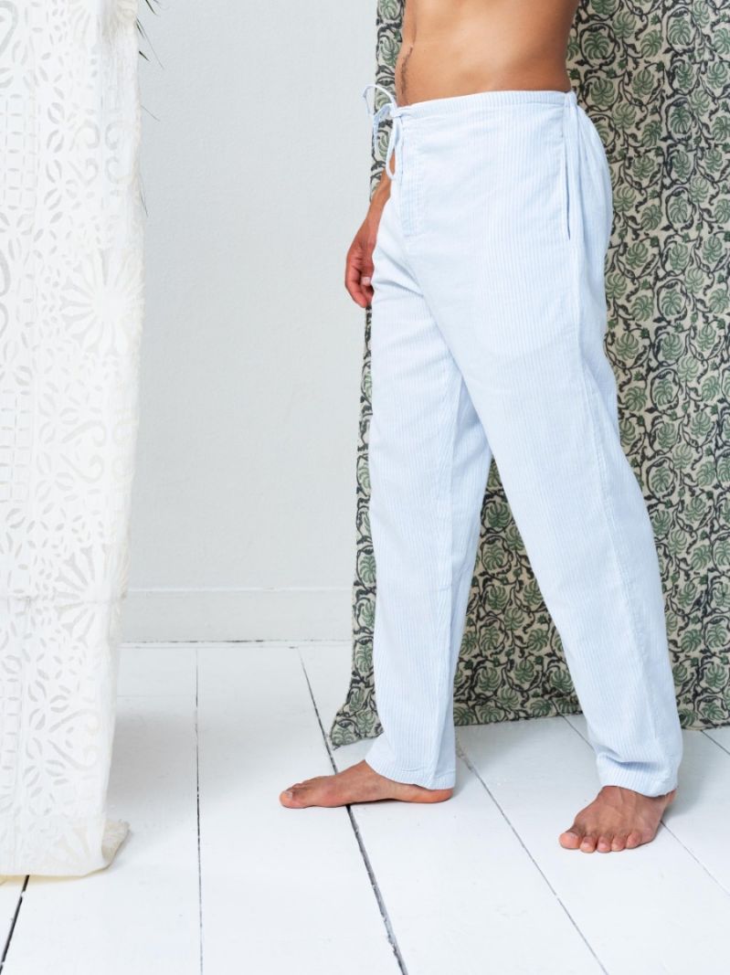 Loungehose - Blue Stripes - Die Cotton-Cashmere-Kollektion