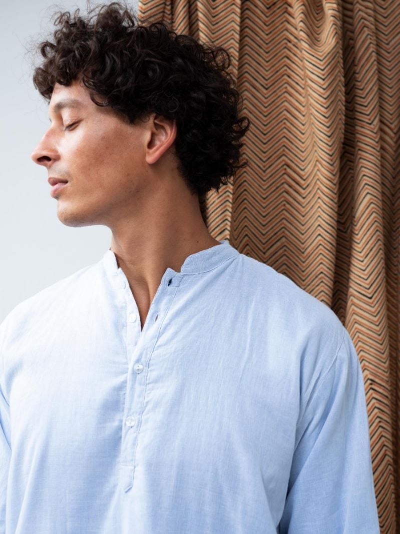 Nachthemd - Blau - Die Cotton-Cashmere-Kollektion