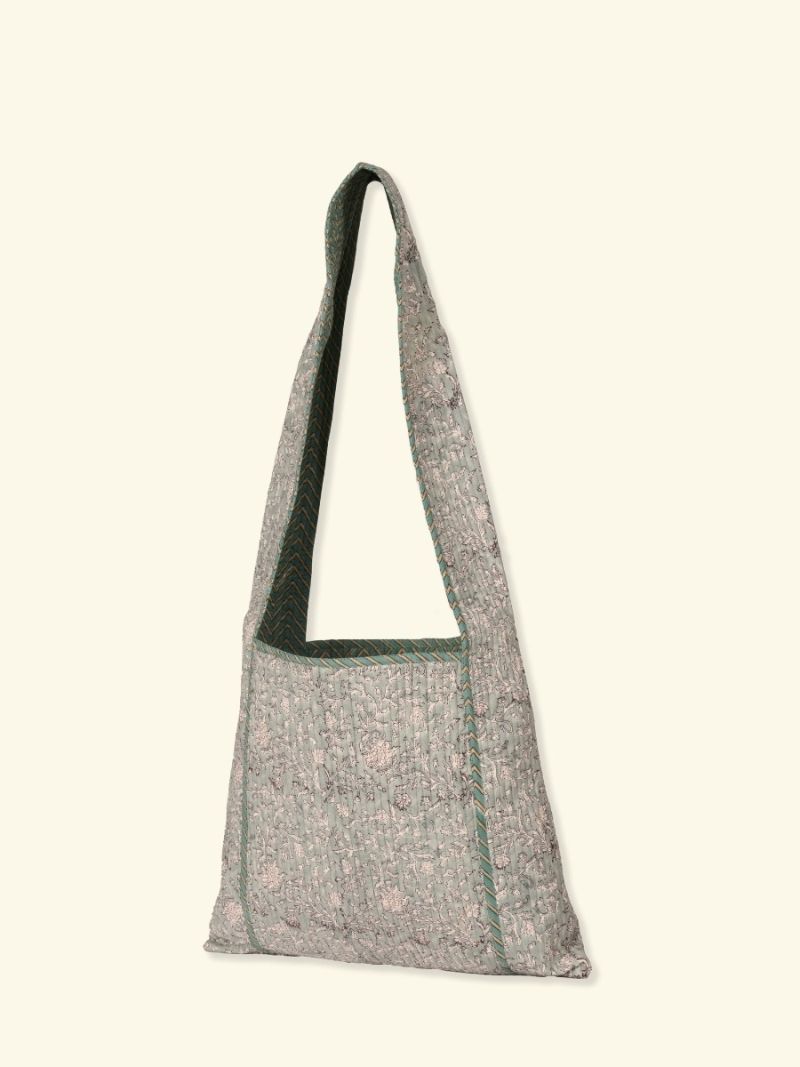 Quilted Tote Bag - Block Print Collection